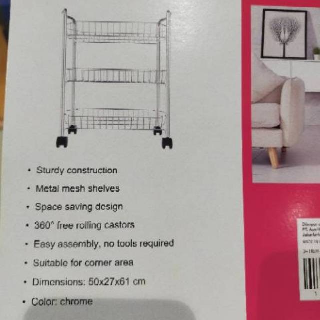 ACE Hardware Krishome Rak Troli 3 Tingkat