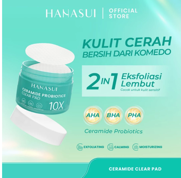 Eka Jaya Internasional Hanasui Ceramide Probiotics Clear Pad