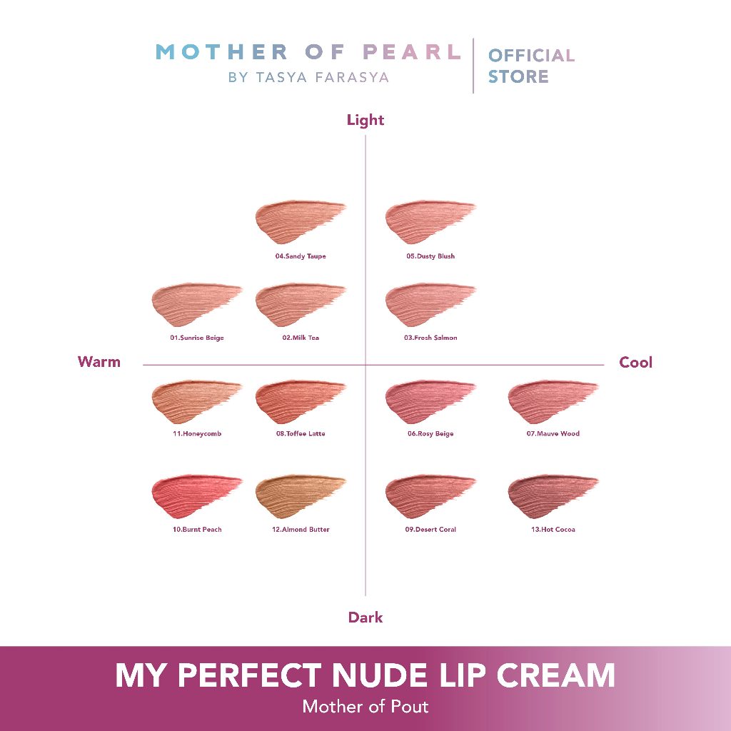 MOP Indonesia Mother of Pearl My Perfect Nude Lip Cream 10 Burnt Peach