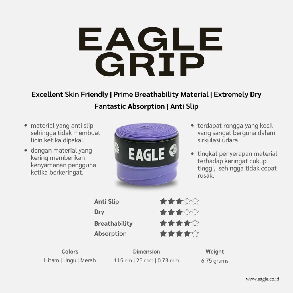 GF Indonesia Eagle Badminton Racket Grip