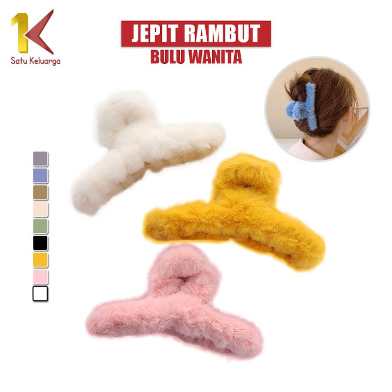 Satu Keluarga Jedai Jepit Rambut Bulu Korea 2