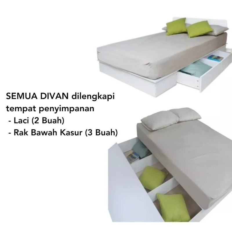 Kirana Lowa Divan Set 180 White 3