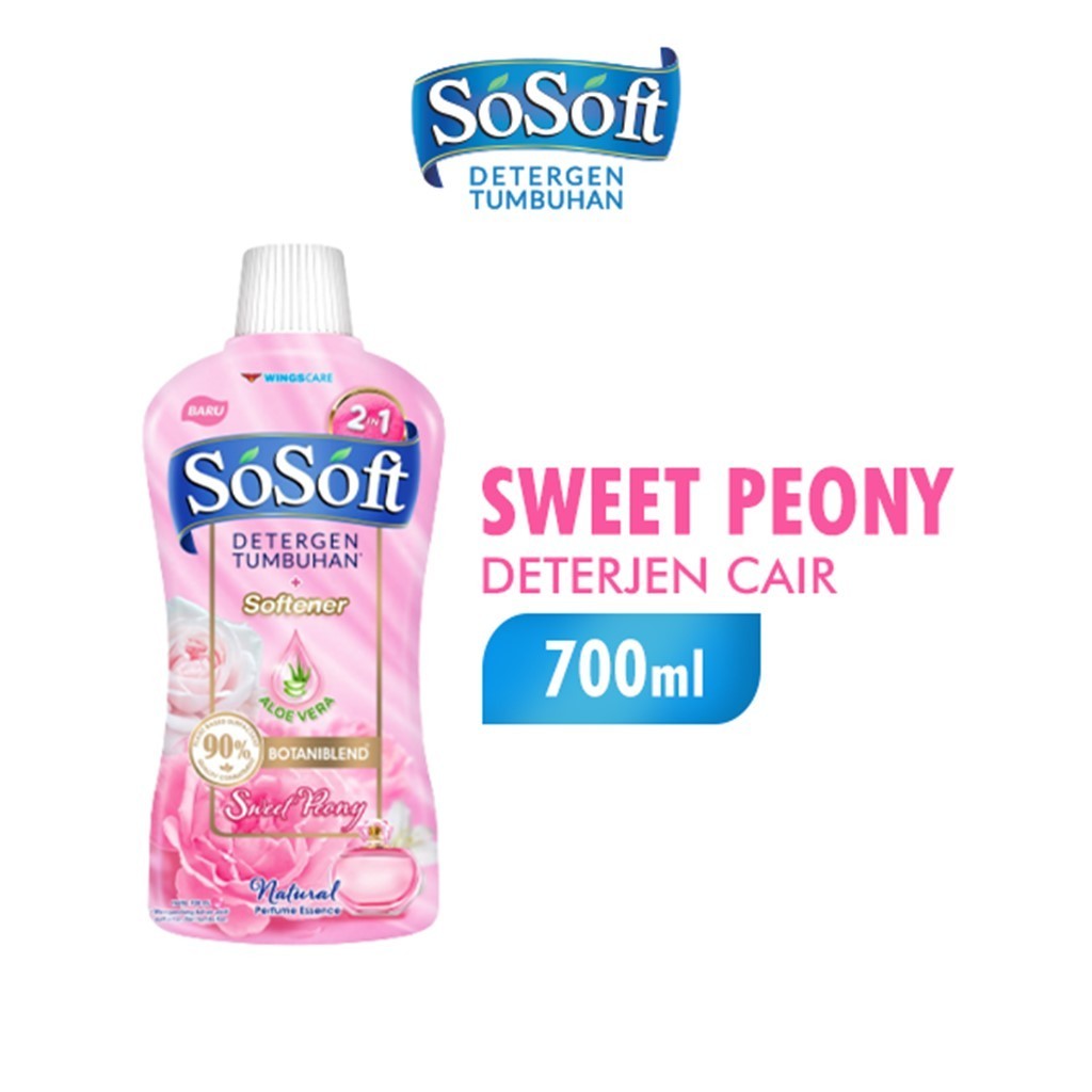 SoSoft Detergen Tumbuhan + Softener Sweet Peony 2