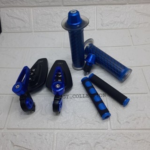 Spion Jalu Universal + Handgrip dan Karet