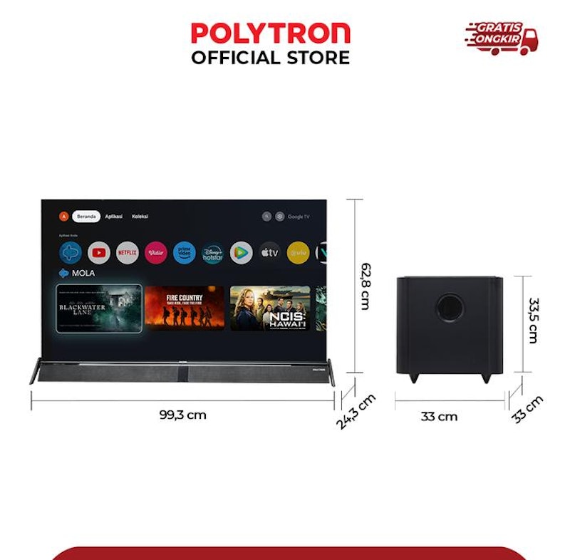 4K UHD Smart Google TV 43 Inch 3
