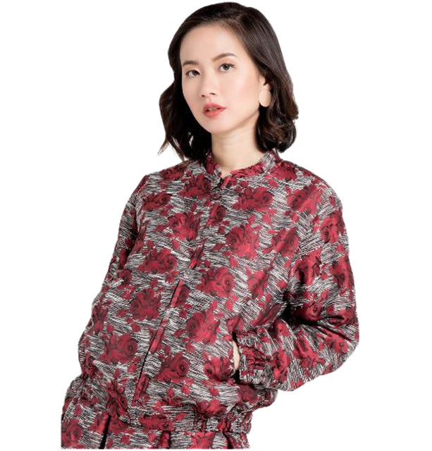 Woman Jacquard Bomber  ｜ Ecb7