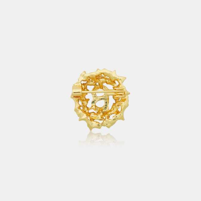 Modinity  Buttonscarves Round Pin Brooch