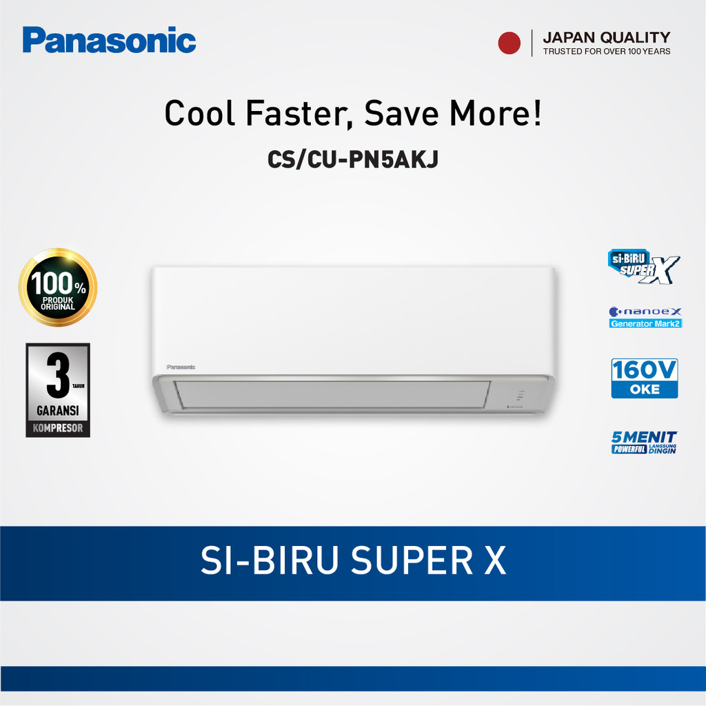 Panasonic Gobel Indonesia Panasonic Deluxe Standard 2 in 1 (AC + Air Purifier) CS/CU-PN5AKJ