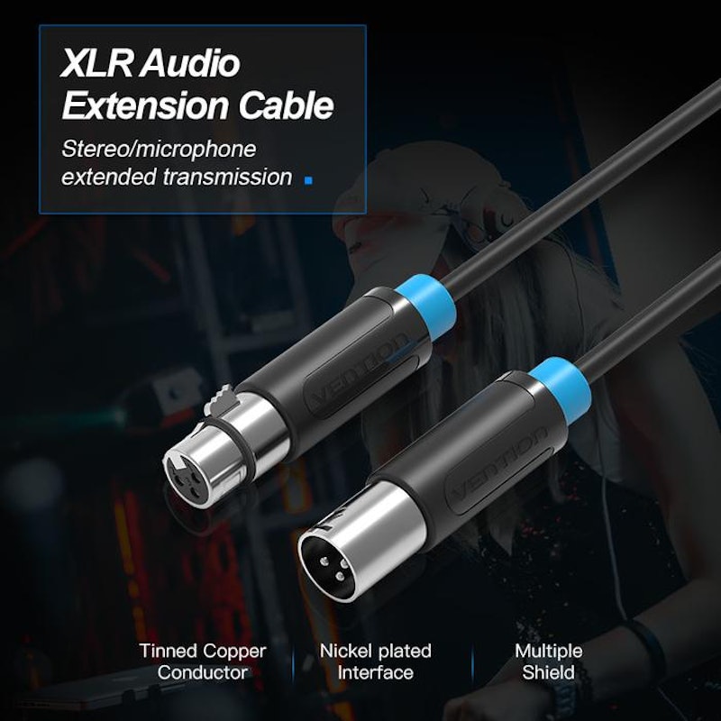 Vention BBF Kabel Aux Audio Microphone XLR Male to Female 2