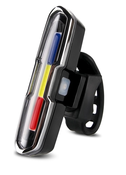 3 Warna Terang Red Blue White Lampu Belakang Sepeda LED 8 Modes