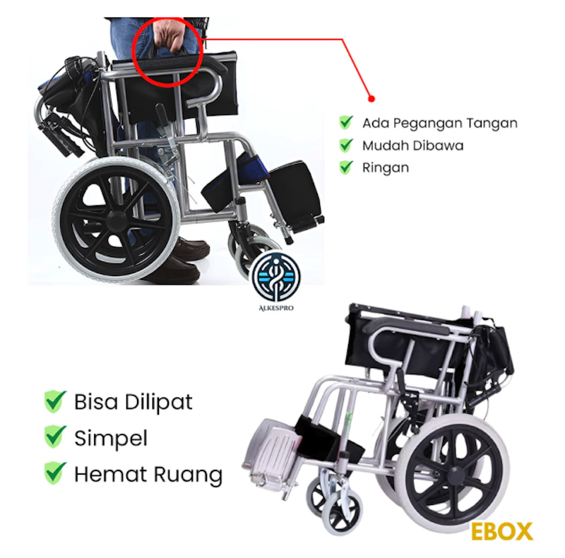 Alkespro Kursi Roda Lipat Aluminium 2