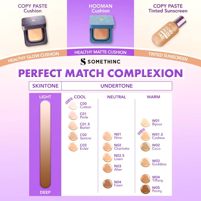 Royal Pesona Indonesia SOMETHINC HOOMAN Breathable Cushion Cover SPF 35 PA++++ C01 Perle