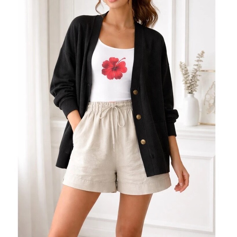  Dailyofprincess Kahiyang Cardigan Wanita Oversize Rajut Katun