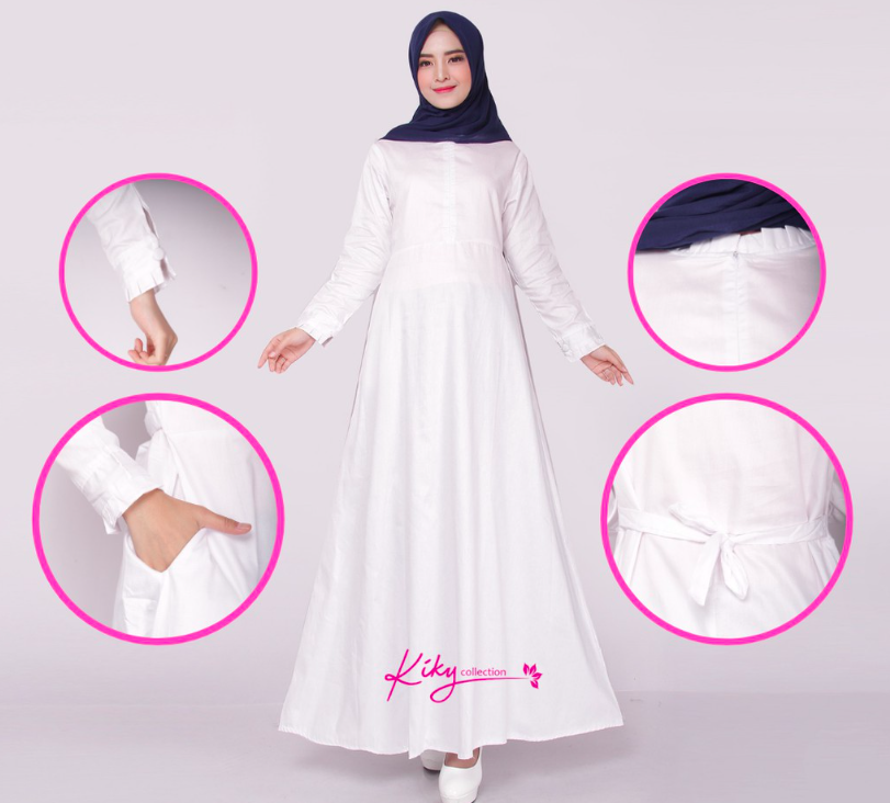 Kiky Collection Gamis Basic Polos