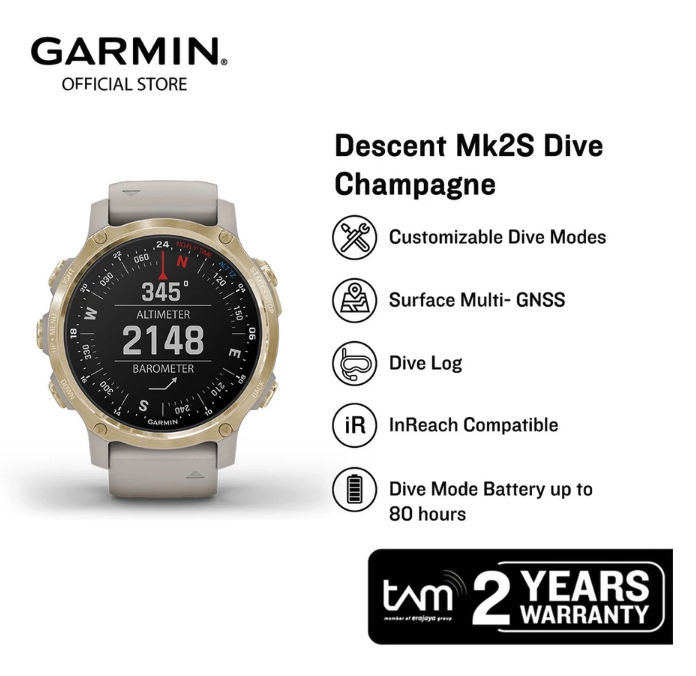 Garmin International Garmin Descent Dive - Champagne Mk2S