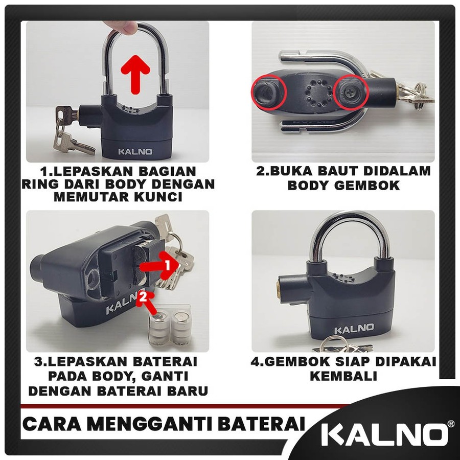 Kalno Gembok Alarm 2in1 4