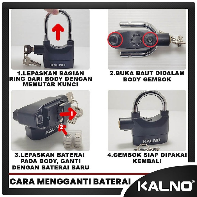 Kalno Gembok Alarm 2in1 4
