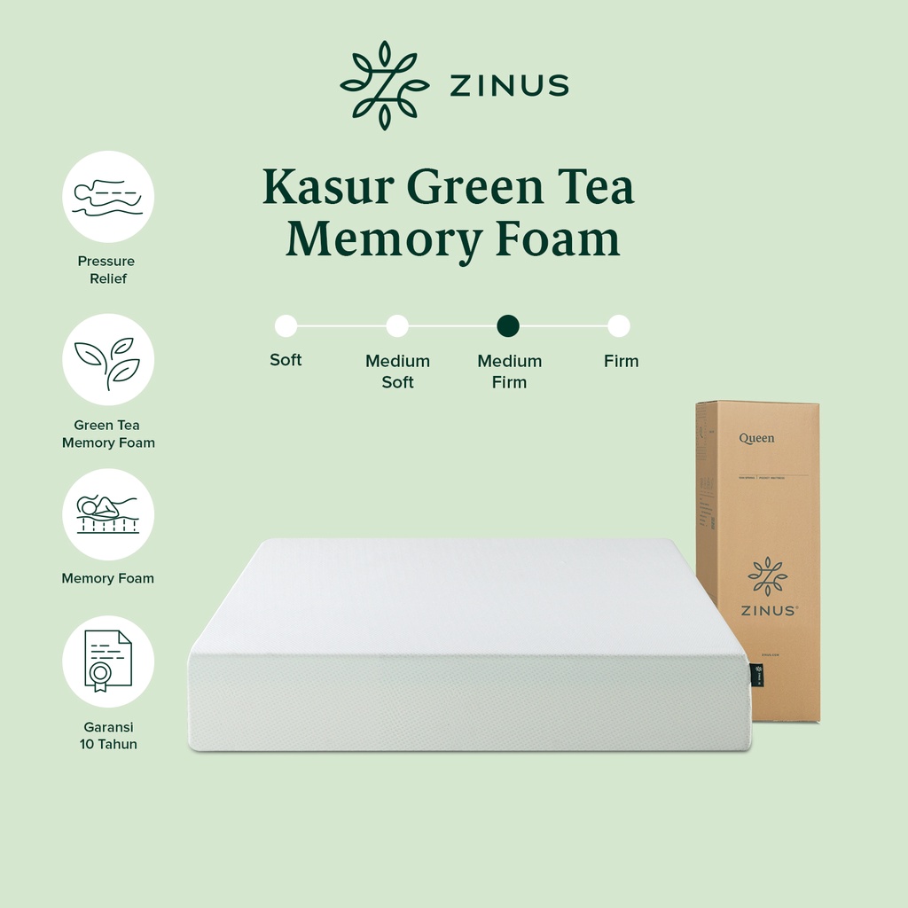 Zinus Kasur Green Tea Memory Foam 5