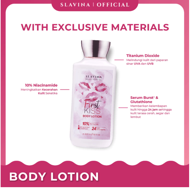 RANS Kosmetika Indonesia SLAVINA Paket Body Care First Kiss