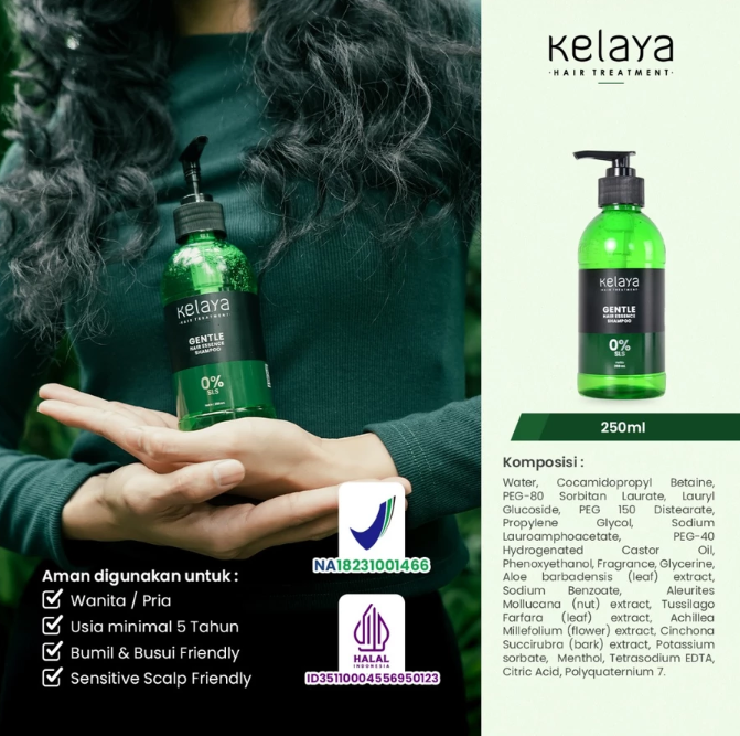 Inovasi Teknologi Kosmetika Kelaya Gentle Hair Essence Shampoo