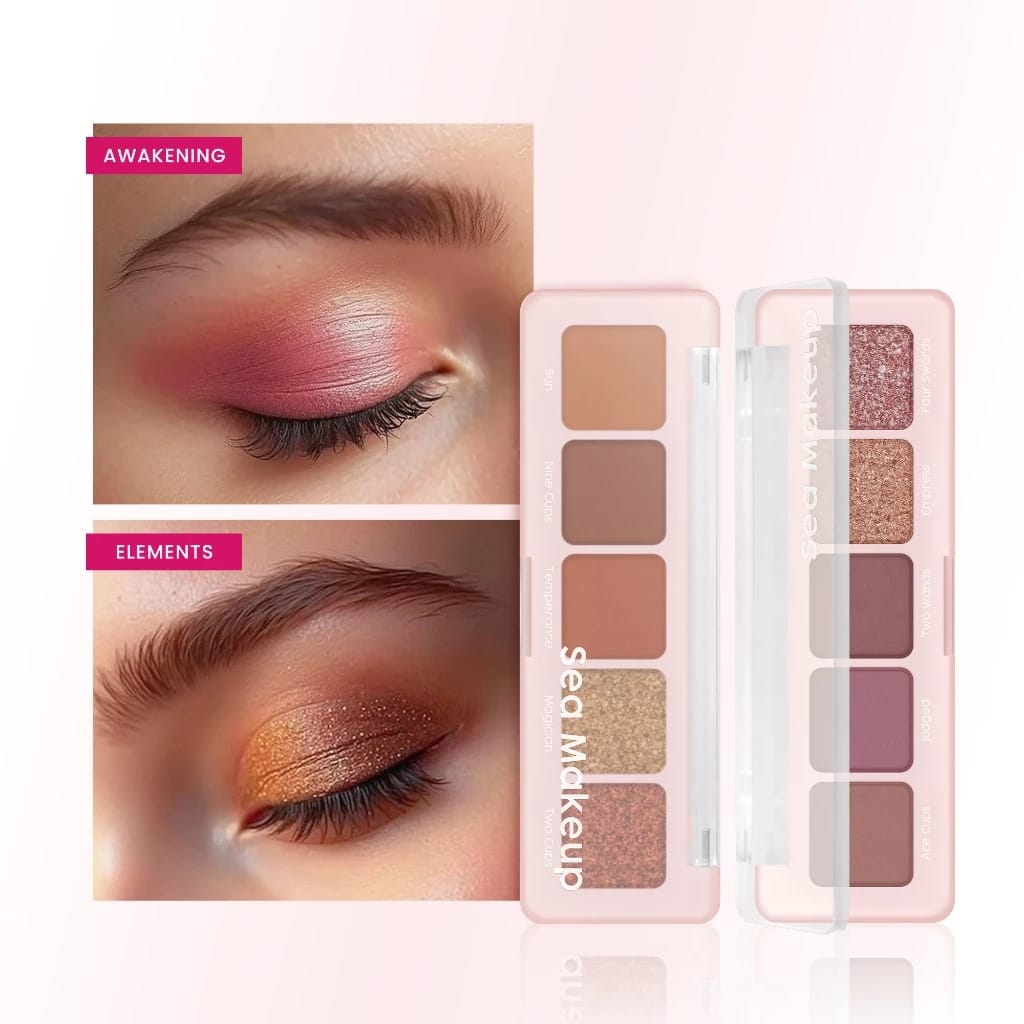 Sea Beauty Indonesia Sea Makeup Day to Glam Eyeshadow Palette Awakening