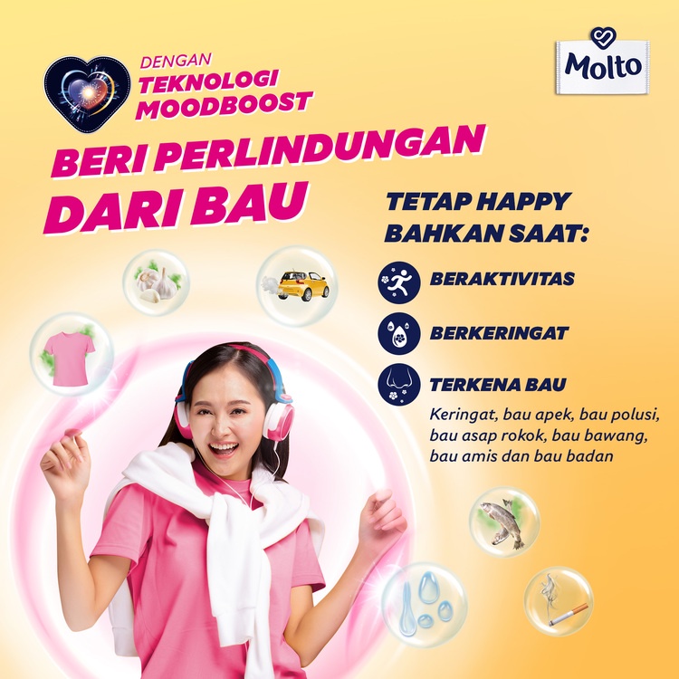 Molto Pelembut dan Pewangi Parfum Boost Japanese Peach 4