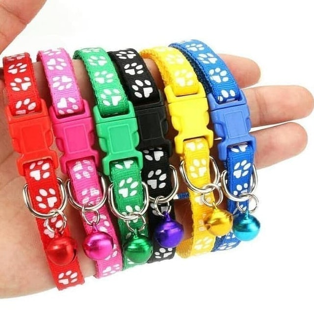  Kalung Anjing Nilon dengan Lonceng