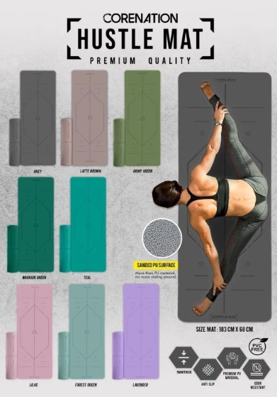 Yoga Fitness Zen Active Yoga Mat FlexiHold Non-Slip Yoga Mat