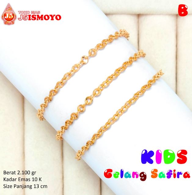 J5 Ismoyo  Gelang Emas Rantai Safira