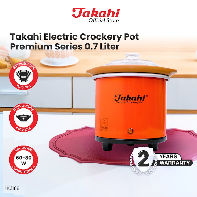 Takahi Premium Series Electric Crockery Pot 0.7 Liter 2