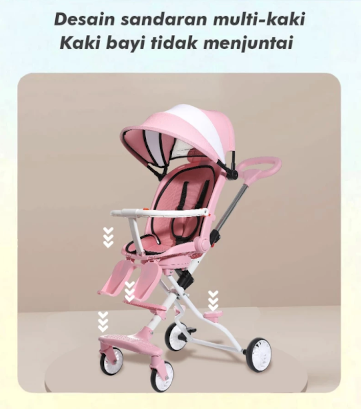 Hapyee Stroller Baby Bayi Travelling 2 Arah 4
