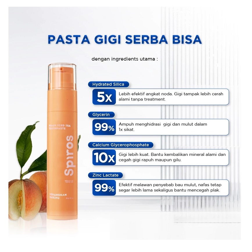 Spiros Toothpaste Peach Ice Tea