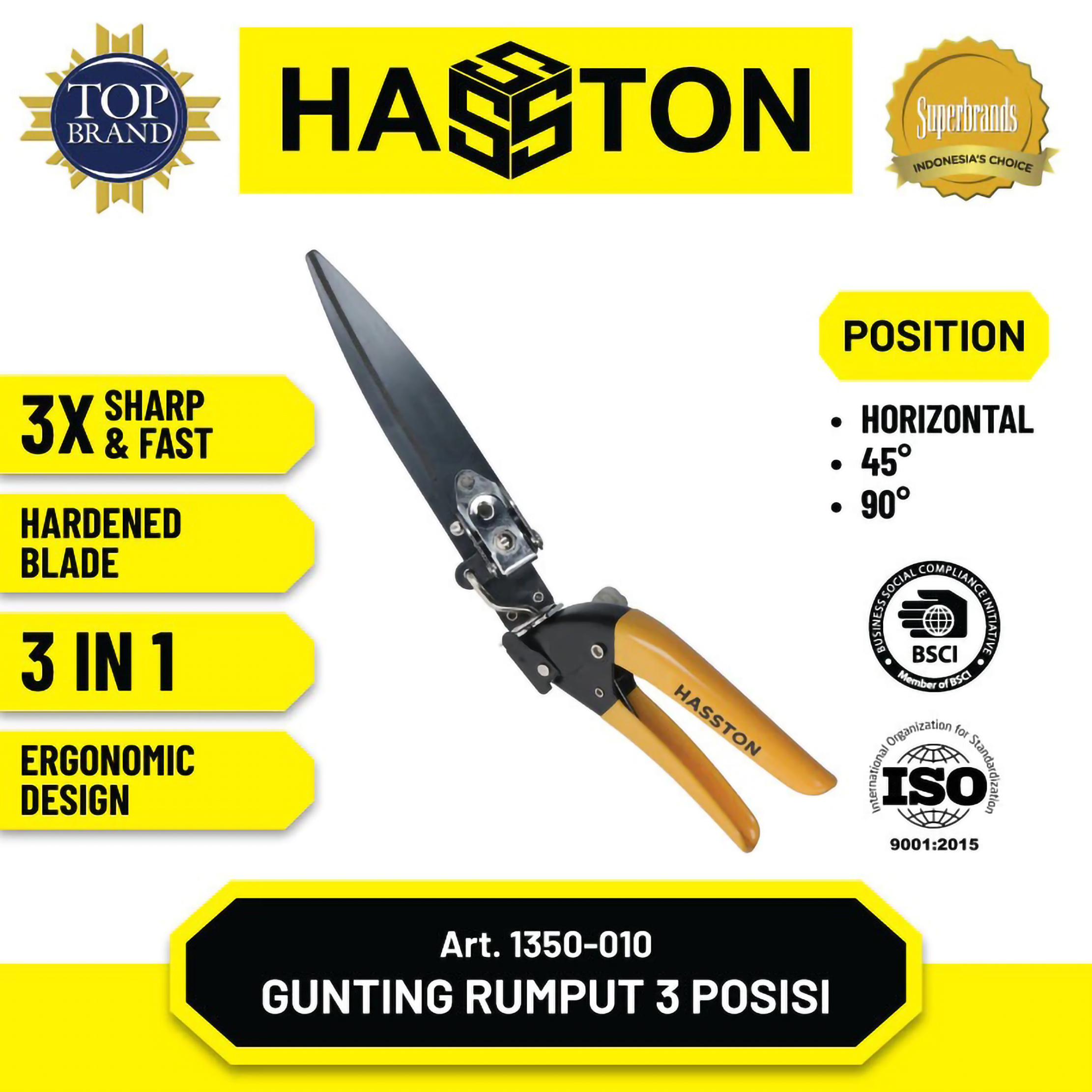 Citra Perkakas Indonesia Hasston Gunting Rumput 3 Posisi 1350-010