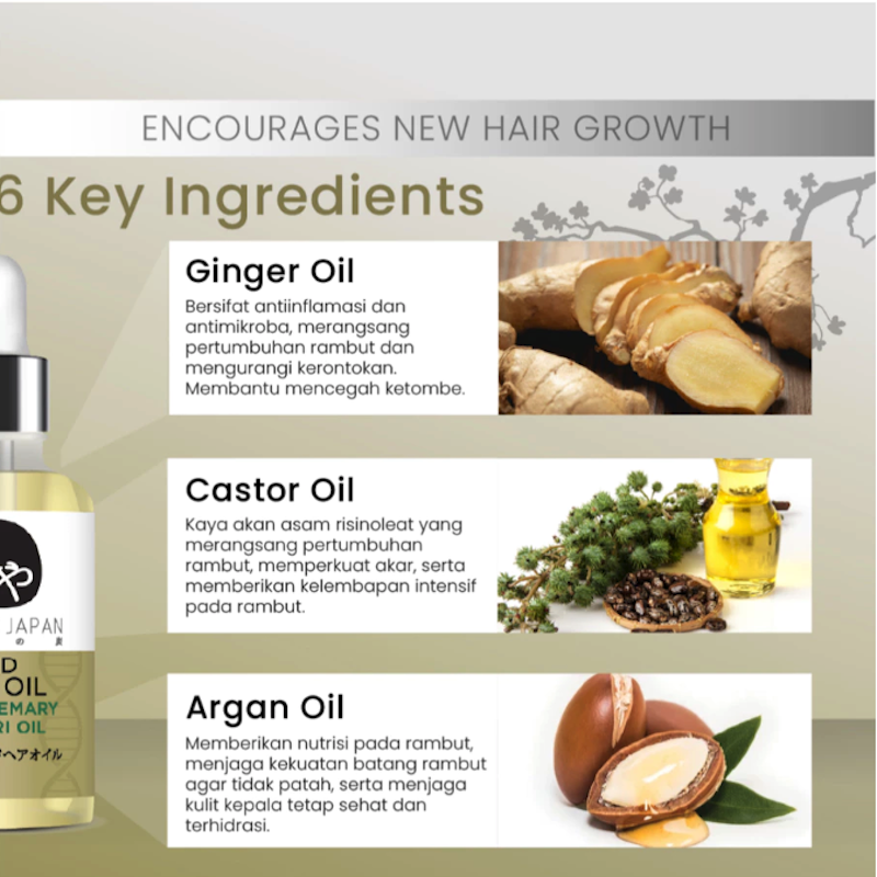 SHUMI Japan Hybrid Hair Oil with Kemiri & Rosemary Oil 5