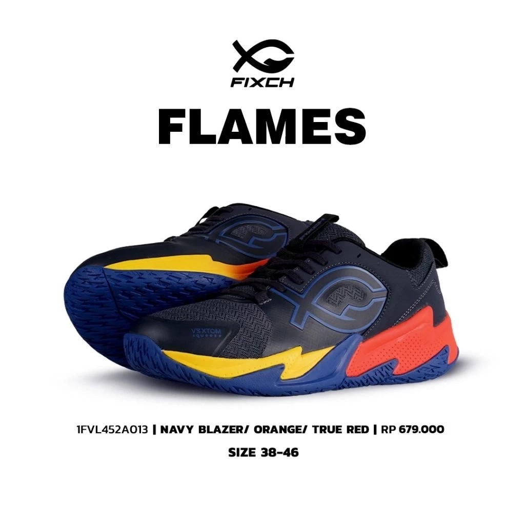 Fixchsports FIXCH Flames Sepatu Voli Low Cut