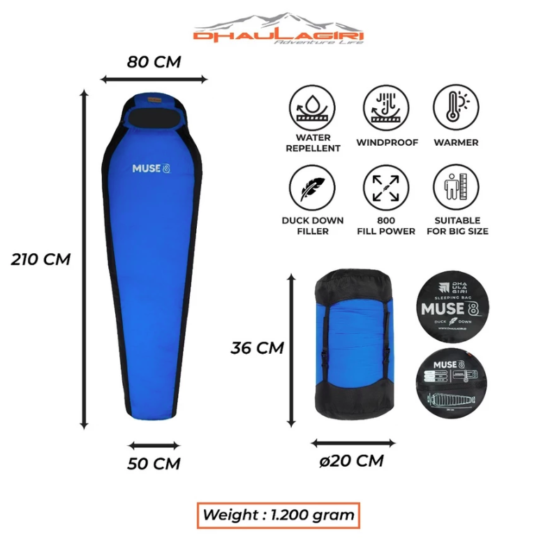 Dhaulagiri Indo Raya Dhaulagiri Sleeping Bag Muse 8
