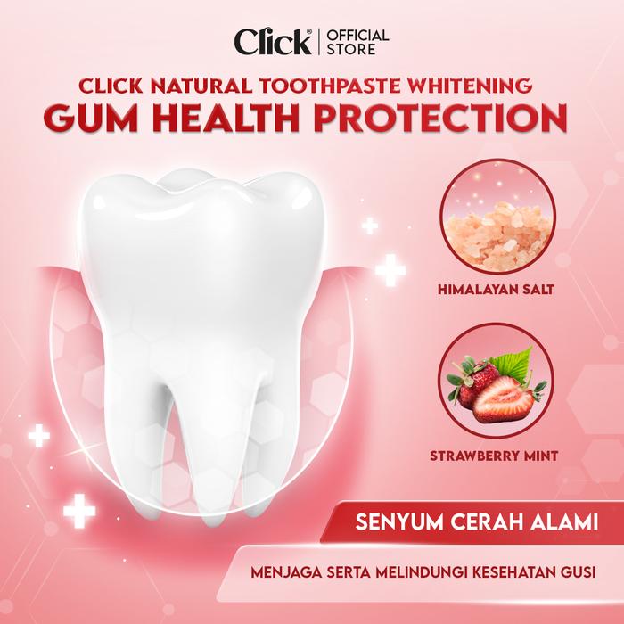 Click Natural Toothpaste Whitening + Gum Health Protection