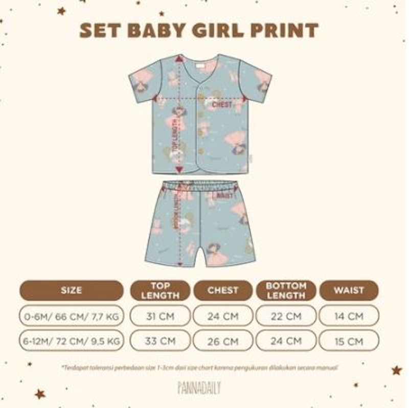 Bohopanna Pannadaily Set Baby Girl Print 4