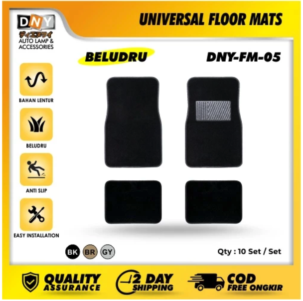 DNY DNY Karpet Dasar Mobil Beludru