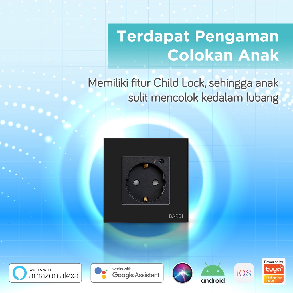 BARDI Solusi Otomasi BARDI Smart Wall Socket WiFi EU