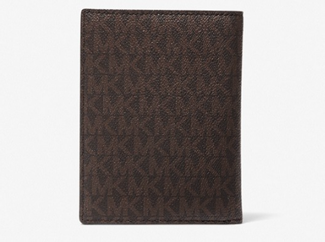 Michael Kors Bedford Travel Medium Logo Stripe Passport Wallet 34S1G07T8B