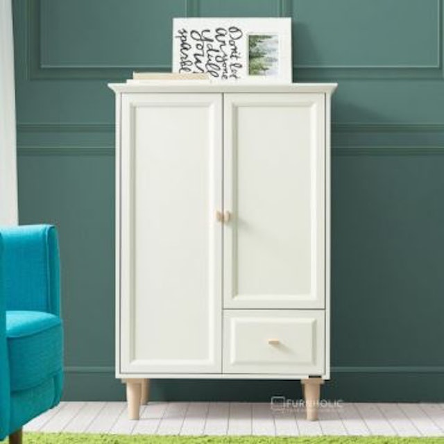 Hannah Medium Wardrobe (Ivory-Brown)