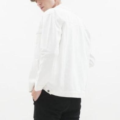 Houseofcuff Formale Houseofcuff Jaket Jeans Pria Polos Tebal Dilan Putih