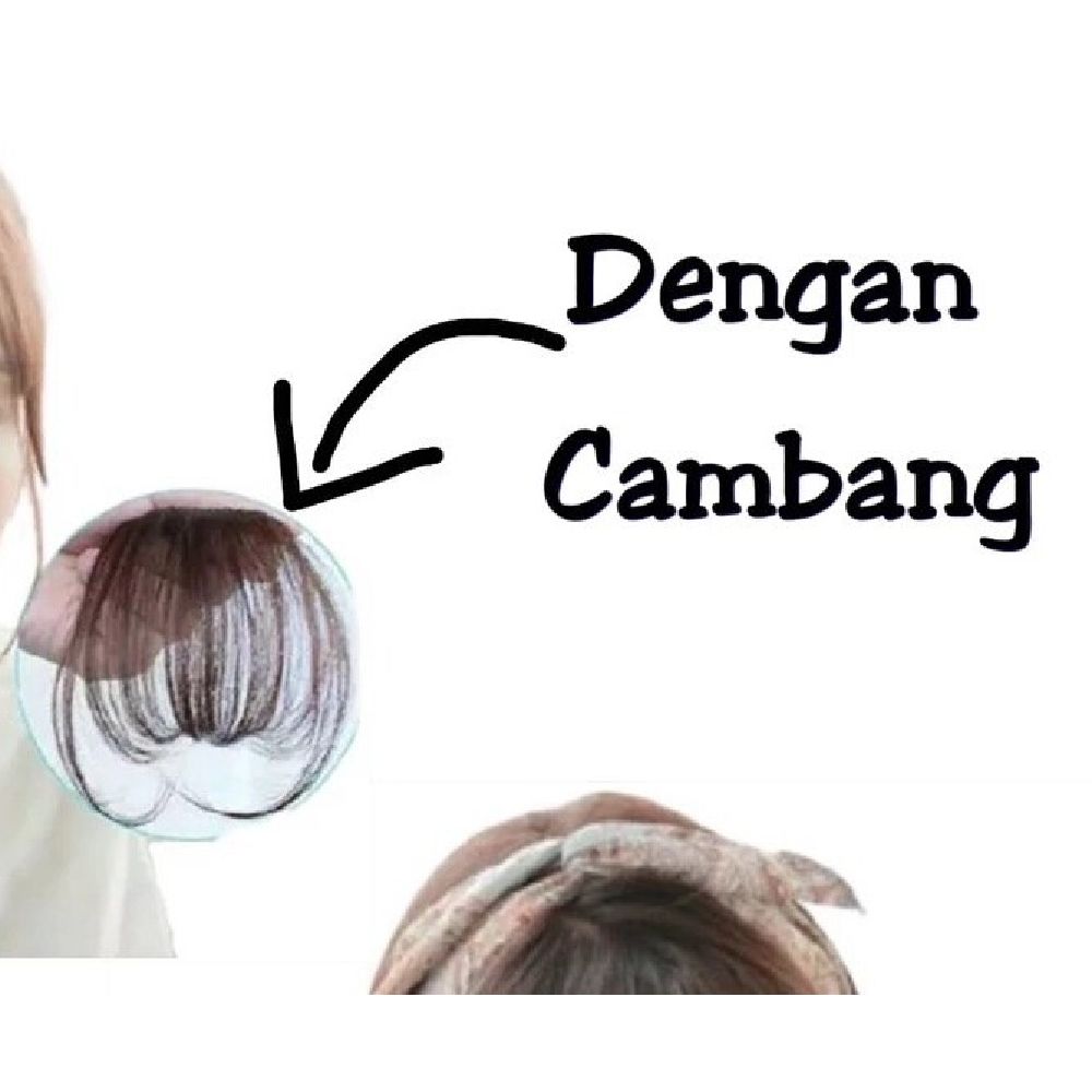  Kimiko Hair Clip Poni Tipis Korea Dark Brown Cambang