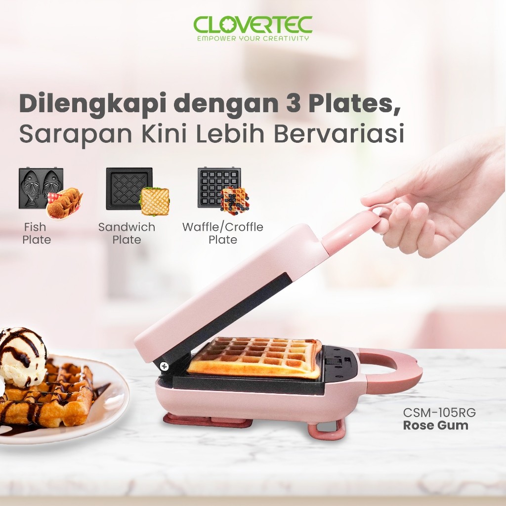 Clovertec 3-in-1 Sandwich Maker 5