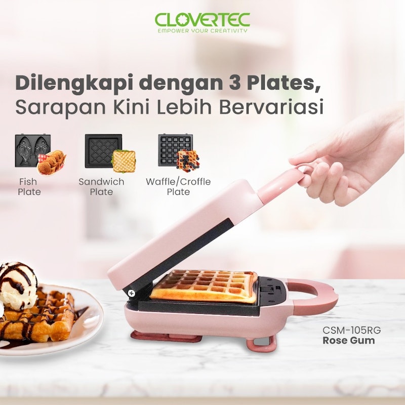 Clovertec 3-in-1 Sandwich Maker 5