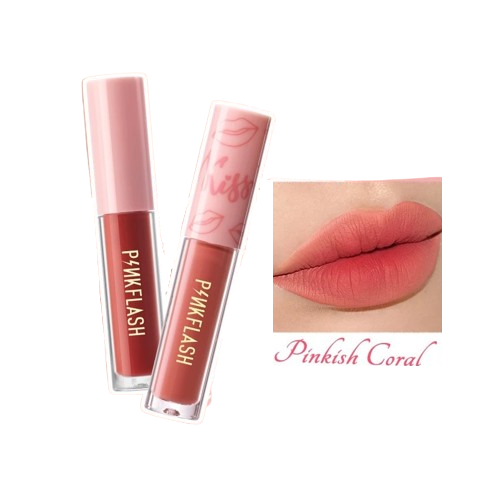 PINKFLASH ｜ Bundle OhMyKiss All Day Matte and Moist Lipstick #P04+#R03 Pinkish Coral