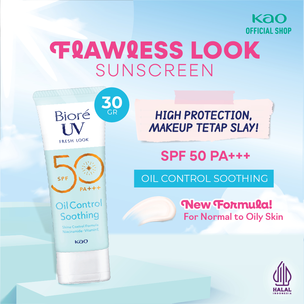 KAO Indonesia Biore UV Fresh Look Oil Control Soothing SPF 50 PA +++