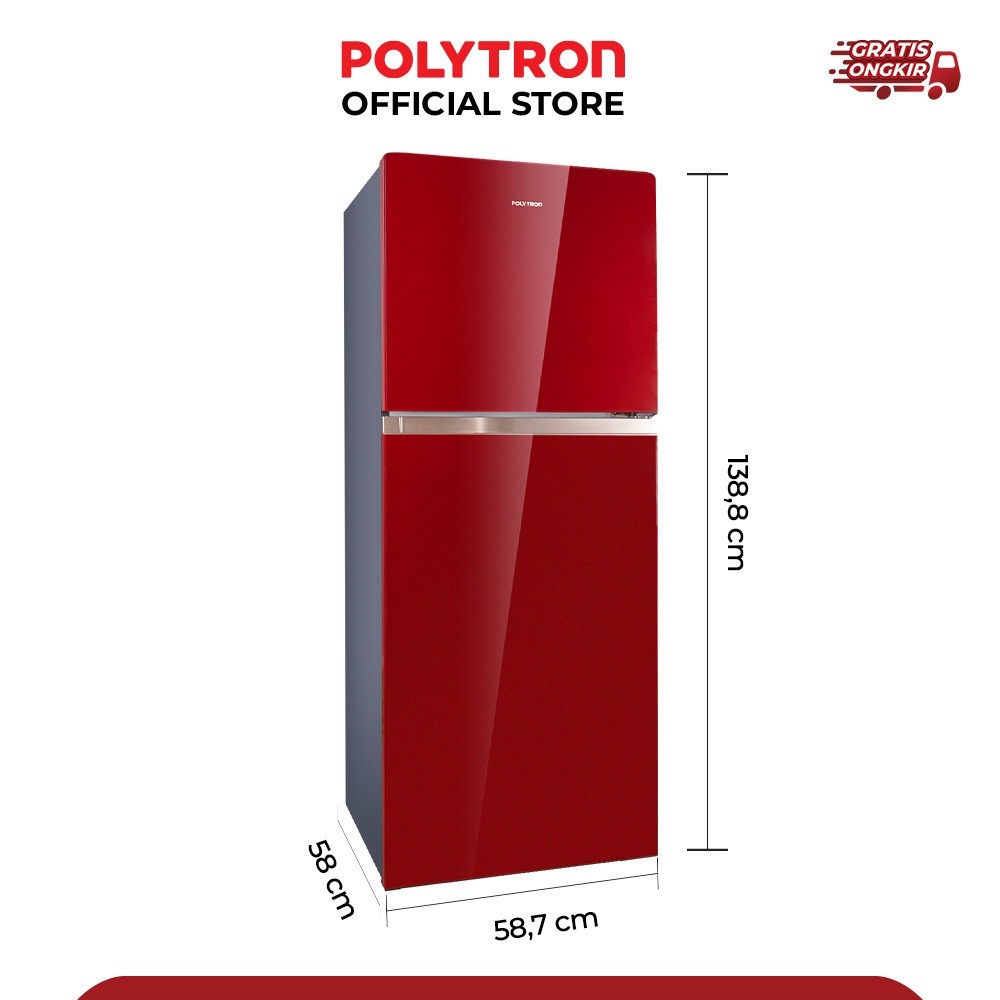 Polytron Kulkas 2 Pintu Belleza Jumbo 220 Liter PRW 23MNX