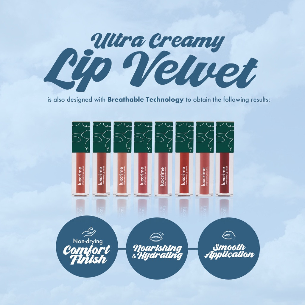 Luxury Cantika Indonesia Luxcrime Ultra Creamy Lip Velvet Pearl Milk